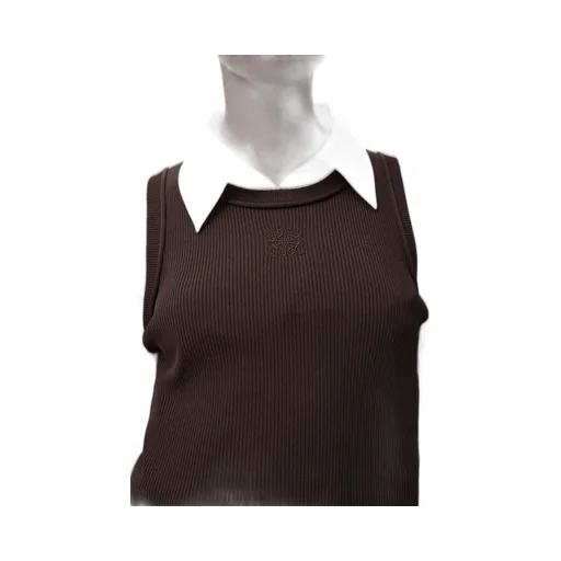 Anagram Tank Top In Stretch Viscose