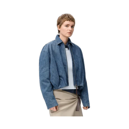 Draped Jacket In Denim