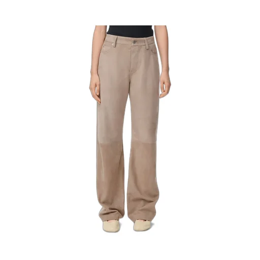 Trousers In Suede Goatskin