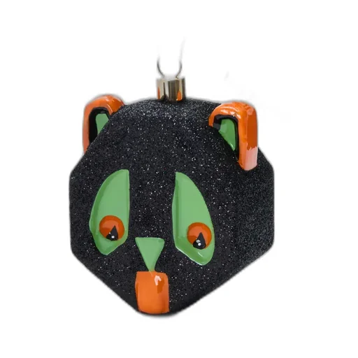 Futurist Cat Bauble In Blown Glass