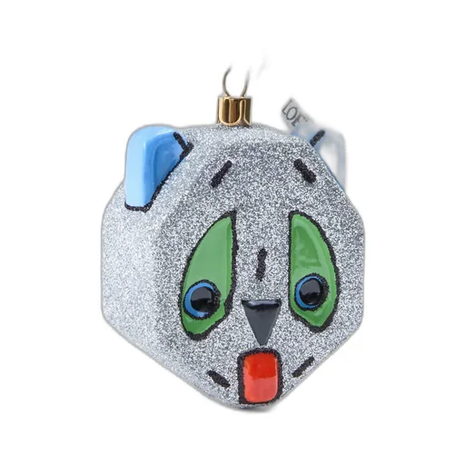 Futurist Cat Bauble In Blown Glass