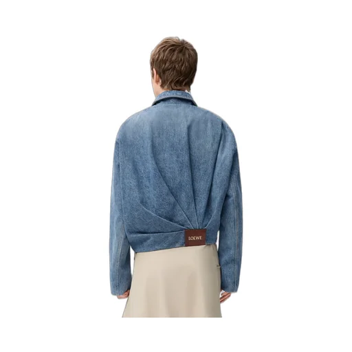 Draped Jacket In Denim