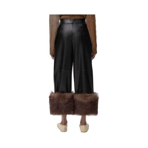 Turn-Up Trousers In Nappa Lambskin