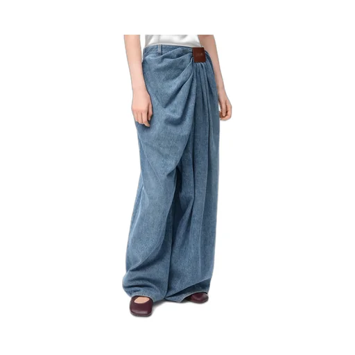 Draped Jeans In Denim