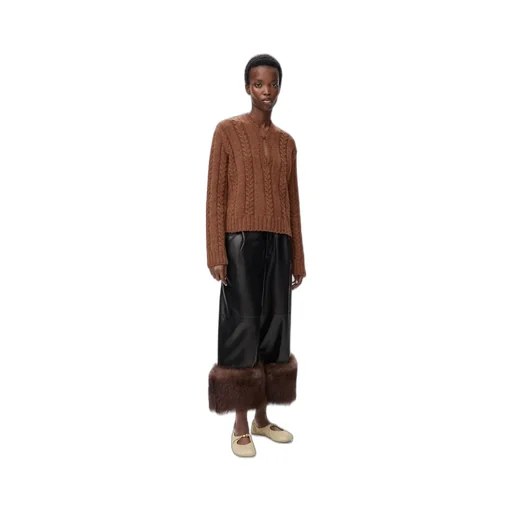 Turn-Up Trousers In Nappa Lambskin