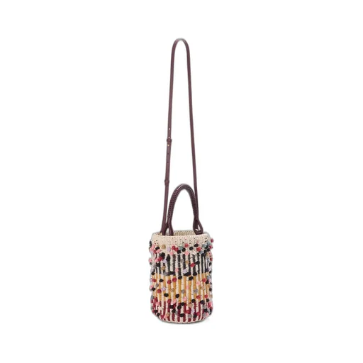 Bucket In Cord, Leather And Wool