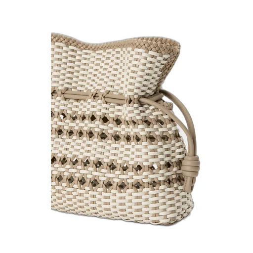 Medium Flamenco Clutch In Woven Nappa Calfskin