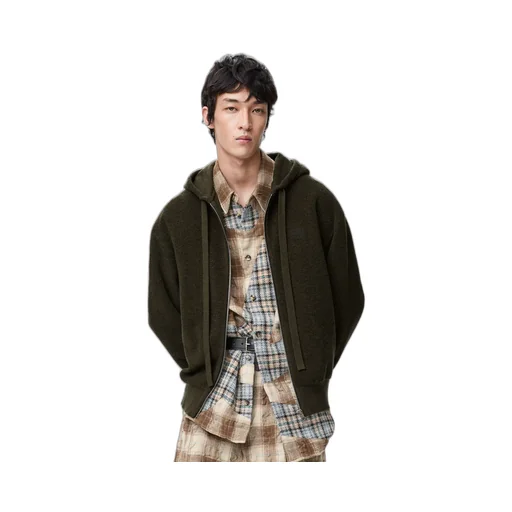 Anagram Zip-Up Hoodie In Wool