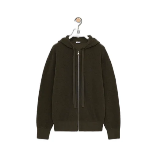 Anagram Zip-Up Hoodie In Wool