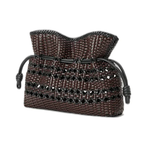 Medium Flamenco Clutch In Woven Nappa Calfskin