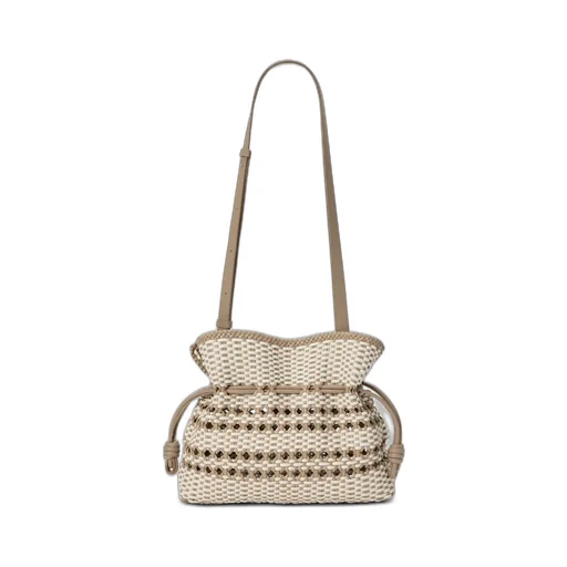 Medium Flamenco Clutch In Woven Nappa Calfskin