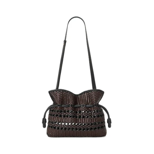 Medium Flamenco Clutch In Woven Nappa Calfskin