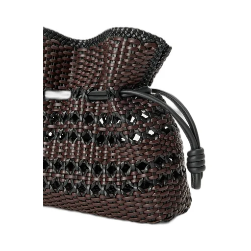 Medium Flamenco Clutch In Woven Nappa Calfskin
