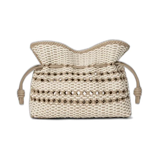 Medium Flamenco Clutch In Woven Nappa Calfskin