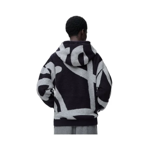 Zip-Up Hoodie In Wool And Cotton