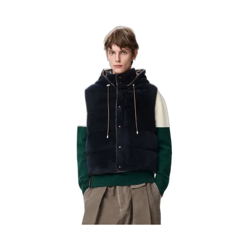 Padded Vest In Shearling