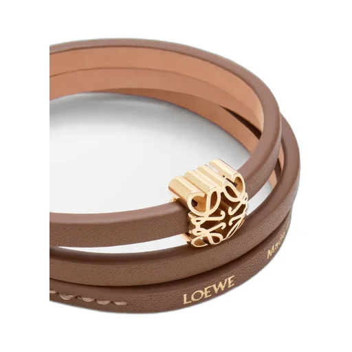 Anagram Bombé Twist Bracelet In Calfskin