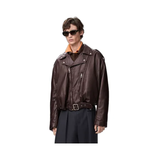 Balloon Biker Jacket In Nappa Lambskin