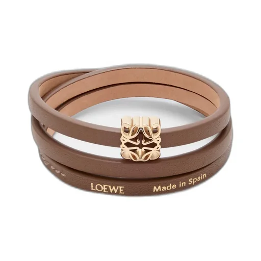 Anagram Bombé Twist Bracelet In Calfskin