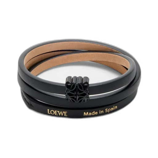 Anagram Bombé Twist Bracelet In Calfskin