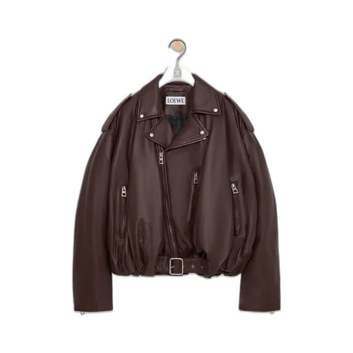 Balloon Biker Jacket In Nappa Lambskin