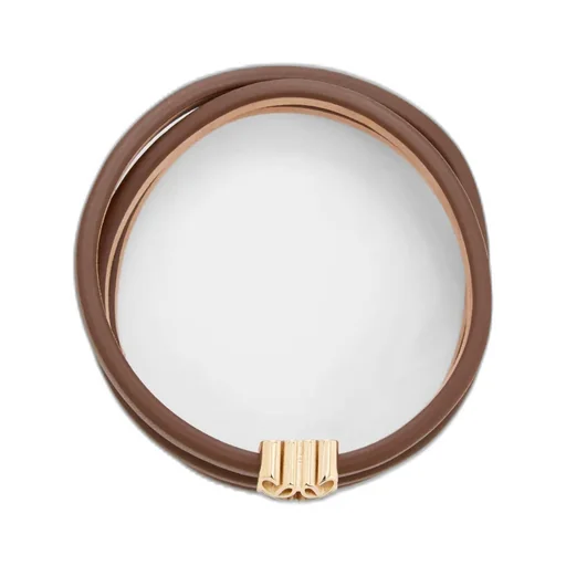 Anagram Bombé Twist Bracelet In Calfskin