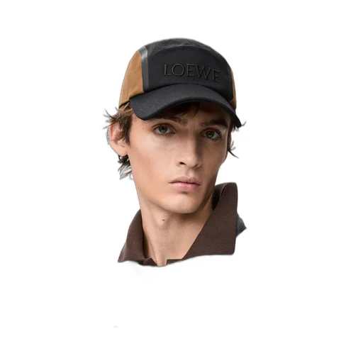 Camp Cap In Canvas And Suede