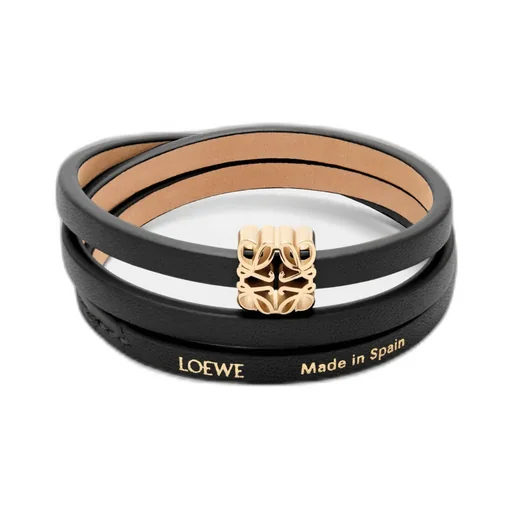 Anagram Bombé Twist Bracelet In Calfskin