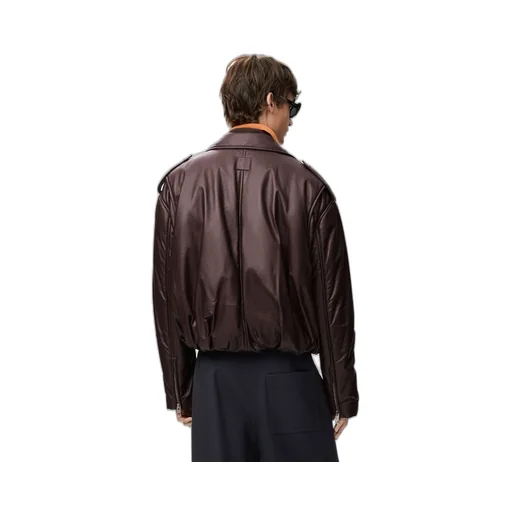 Balloon Biker Jacket In Nappa Lambskin