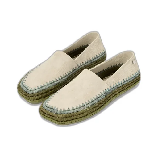 Rio Slipper In Suede And Raffia