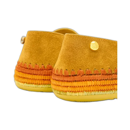 Rio Slipper In Suede And Raffia