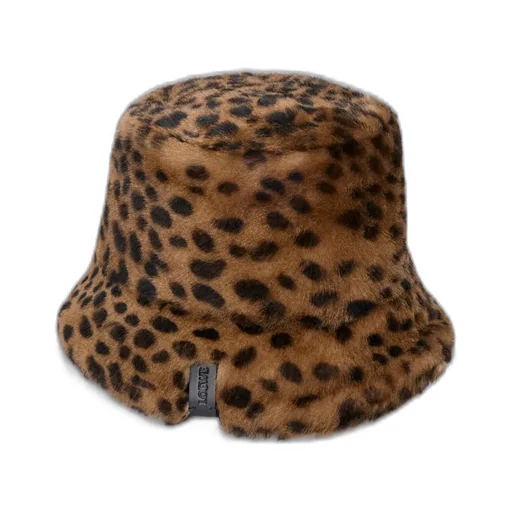 Bucket Hat In Printed Shearling