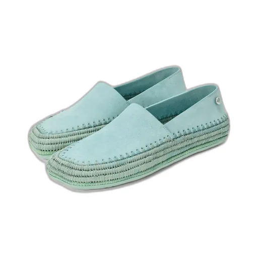 Rio Slipper In Suede And Raffia