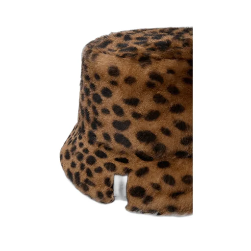 Bucket Hat In Printed Shearling