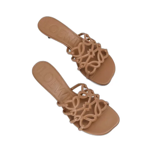 Petal Anagram Slide In Soft Calfskin