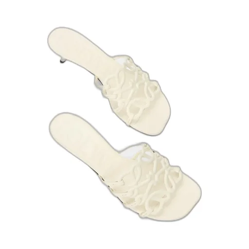 Petal Anagram Slide In Soft Calfskin