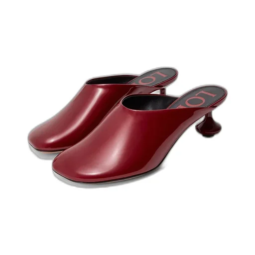 Toy Mule In Soft Patent Lambskin