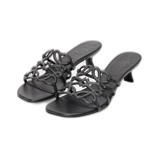 Petal Anagram Slide In Soft Calfskin