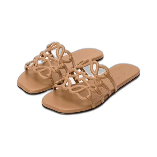 Petal Anagram Slide In Soft Calfskin