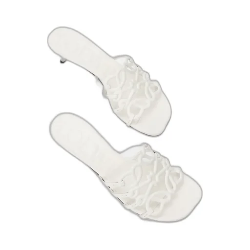 Petal Anagram Slide In Soft Calfskin