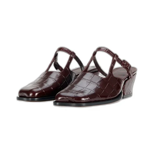 Onda Mule In Embossed Calfskin