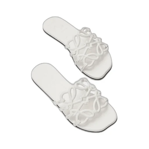 Petal Anagram Slide In Soft Calfskin