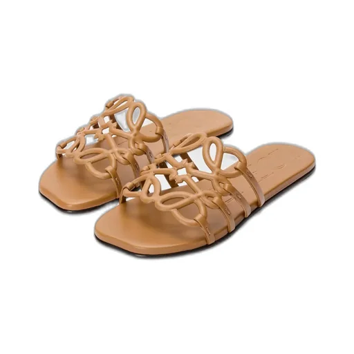 Petal Anagram Slide In Soft Calfskin