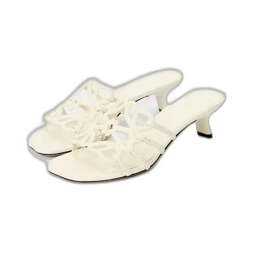 Petal Anagram Slide In Soft Calfskin