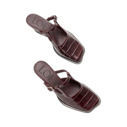 Onda Mule In Embossed Calfskin