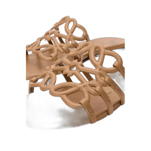 Petal Anagram Slide In Soft Calfskin