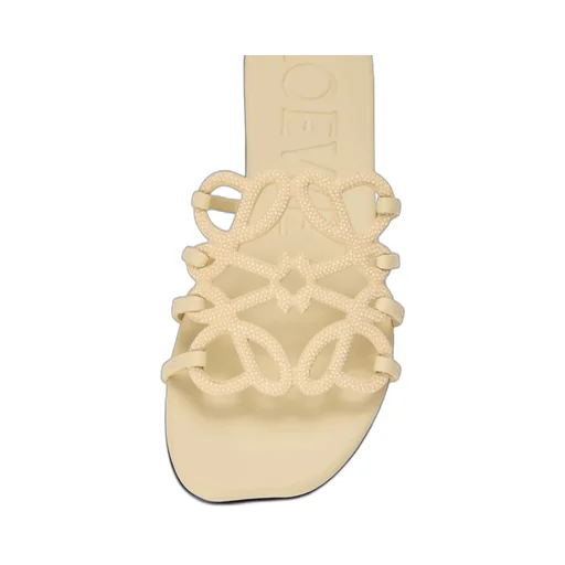 Petal Anagram Slide In Rhinestone-Embellished Suede