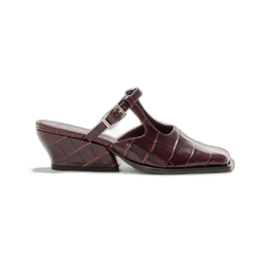 Onda Mule In Embossed Calfskin