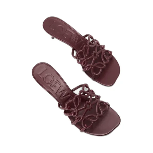 Petal Anagram Slide In Soft Calfskin