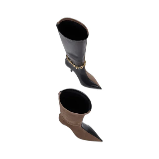 New Comic Boot In Stretch Lambskin And Suede